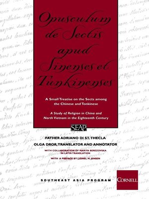 cover image of Opusculum de Sectis apud Sinenses et Tunkinenses